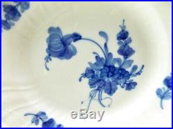 Royal Copenhagen Blue Flowers Braided Salad Plates Scalloped Rim Blue & White