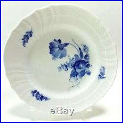 Royal Copenhagen Blue Flowers Braided Salad Plates Scalloped Rim Blue & White