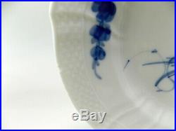 Royal Copenhagen Blue Flowers Braided Salad Plates Scalloped Rim Blue & White