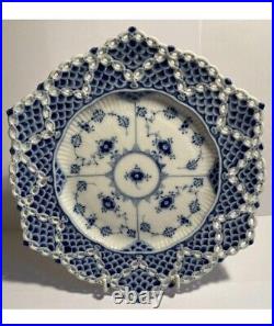 Royal Copenhagen Blue Fluted Double Full Lace Plate. #1094. 1st Quality. 1966