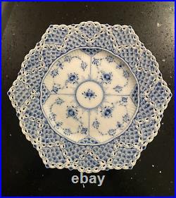 Royal Copenhagen Blue Fluted Double Lace Plate 21cm