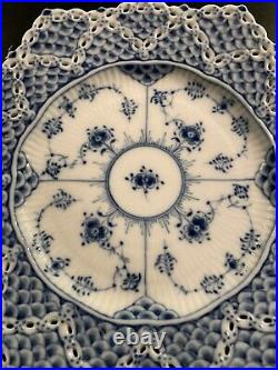 Royal Copenhagen Blue Fluted Double Lace Plate 21cm