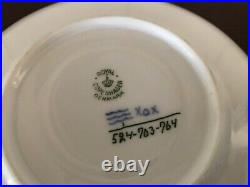 Royal Copenhagen Blue Fluted Half Lace Cream Soup Bowl & Saucer First Quality