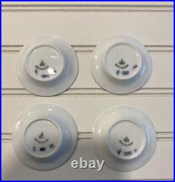 Royal Copenhagen Blue Fluted Plain Butter Pat Dishes Set of 4, 2.75