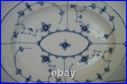 Royal Copenhagen Denmark Blue & White Fluted Oval Serving Platter 9.25 x 11.75