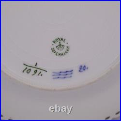 Royal Copenhagen Full Lace Blue Fluted Plate 1091 Musselmalet w21.5 cm