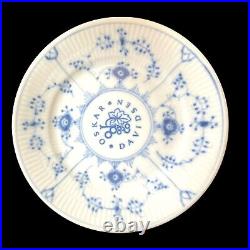 Royal Copenhagen Oskar Davidson Fluted Blue & White Plate