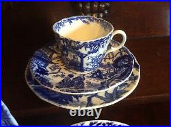 Royal Crown Derby Blue White Mikado Pattern Tea Ware Tea cups, Tea plates