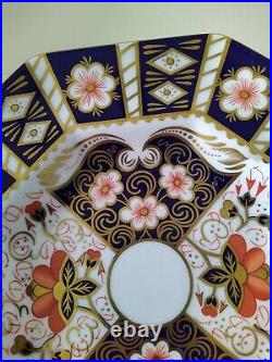 Royal Crown Derby Octagonal Traditional Imari Plate Pattern Number 2451