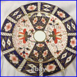 Royal Crown Derby Traditional Imari Salad Plate 8 Blue Panels Rust Flowers Gold