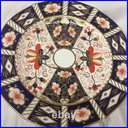Royal Crown Derby Traditional Imari Salad Plate 8 Blue Panels Rust Flowers Gold