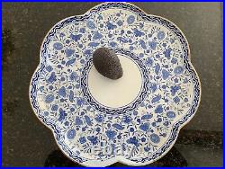 Royal Crown Derby Wilmot LARGE Lazy Susan Serving Platter Blue & White Restored