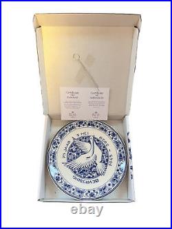 Royal Delft Blue & White 8 Plate 75th Anniversary Netherlands Liberation WWII