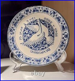 Royal Delft Blue & White 8 Plate 75th Anniversary Netherlands Liberation WWII