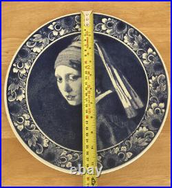 Royal Delft Vermeer Girl with Pearl Earing Blue & White Hanging Plate Charger