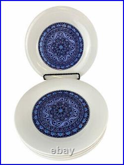 Royal Doulton BABYLON Dinner Plate England TC 1101 Blue 1970s Vintage Set Of 6