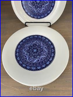 Royal Doulton BABYLON Dinner Plate England TC 1101 Blue 1970s Vintage Set Of 6