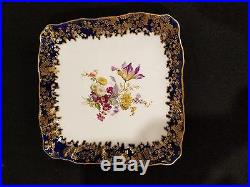 Royal Doulton Burslem Blue White Gold Cabinet Plate S Cobalt Ra2866 Rare England