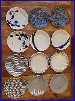 Royal Doulton London 1815 Pacific Dinner Plates, Blue/White Set Of 12