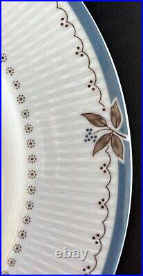 Royal Doulton Old Colony Dinner Plates 10 5/8 Set Of 8 White Blue Floral