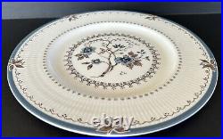 Royal Doulton Old Colony Dinner Plates 10 5/8 Set Of 8 White Blue Floral
