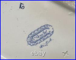 Royal England Antique BLUE White TEAPOT EXCELLENT Unknown Marks No Cracks