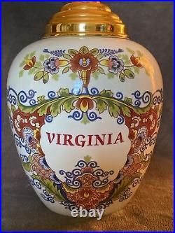 Royal Goedewaagen original Delft Blue Jar Vase Virginia