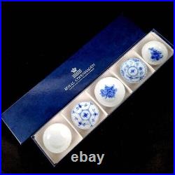 Royal copenhagen Blue Fluted Flower Mini Tray Plate 8.5cm 3.3 UNUSED JAPAN F/S