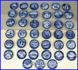Run of 39 Royal Copenhagen Blue & White Christmas Plates 1960 2008 MINT (13)