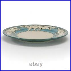 SEG Saturday Evening Girls Paul Revere Pottery 1913 triple running rabbit plate
