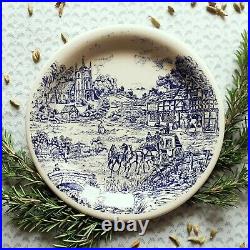 SEVEN Blue and White Plates/Dishes. Mismatched Blue & White Transferware Plates