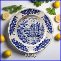 SIX Blue and White Plates/Dishes. Mismatched Blue & White Transferware Plates