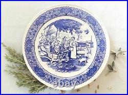 SIX Mismatched Blue and White China Plates. Blue and White Transferware Plates