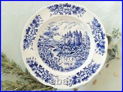 SIX Mismatched Blue and White China Plates. Blue and White Transferware Plates