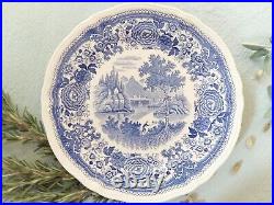 SIX Mismatched Blue and White China Plates. Blue and White Transferware Plates