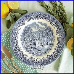 SIX Mismatched Blue and White Plates/Dishes. Blue and White Transferware Plates