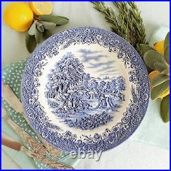 SIX Mismatched Blue and White Plates/Dishes. Blue and White Transferware Plates