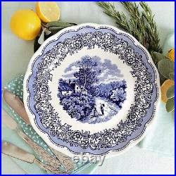 SIX Mismatched Blue and White Plates/Dishes. Blue and White Transferware Plates