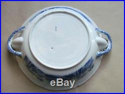 SPODE BLUE & WHITE DEATH OF THE BEAR 11¼ PLATE WARMER C1820 (Ref5453)