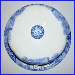 SPODE Beautiful Blue & White Round DOMED CHEESE PLATE (Blue Italian) England