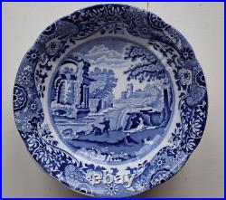 SPODE England Italian Design Blue White meal dinner soup plates Copeland c1816