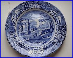 SPODE England Italian Design Blue White meal dinner soup plates Copeland c1816