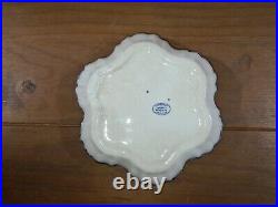 SPODE ITALIAN PATTERN 22.5 cm diameter round lobed dish. Oval blue mark. Used