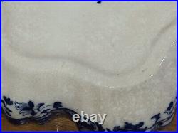 SPODE ITALIAN PATTERN 22.5 cm diameter round lobed dish. Oval blue mark. Used