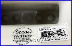 SPODE THE JUDAICA COLLECTION Blue Room MENORAH Porcelain 10x6 Blue & White New