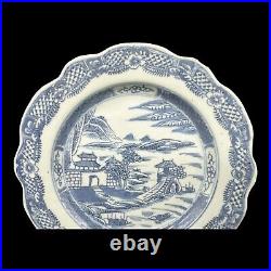 STUNNING 18th CENTURY CHINESE BLUE AND WHITE ORIGINAL EXPORT PLATE 20 CM DIA