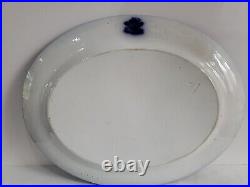 STUNNING LARGE ANTIQUE CHARGER ASHWORTH WATER NYMPH PLATTER c1850 FLOW BLUE