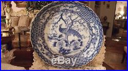 Sadek Japan Blue & White Decorative Centerpiece Wall Cabinet Bowl Plate Dish 12