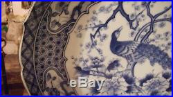 Sadek Japan Blue & White Decorative Centerpiece Wall Cabinet Bowl Plate Dish 12