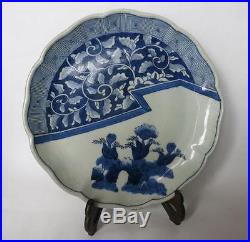 Scarce Antique Japanese Imari Plate Blue White